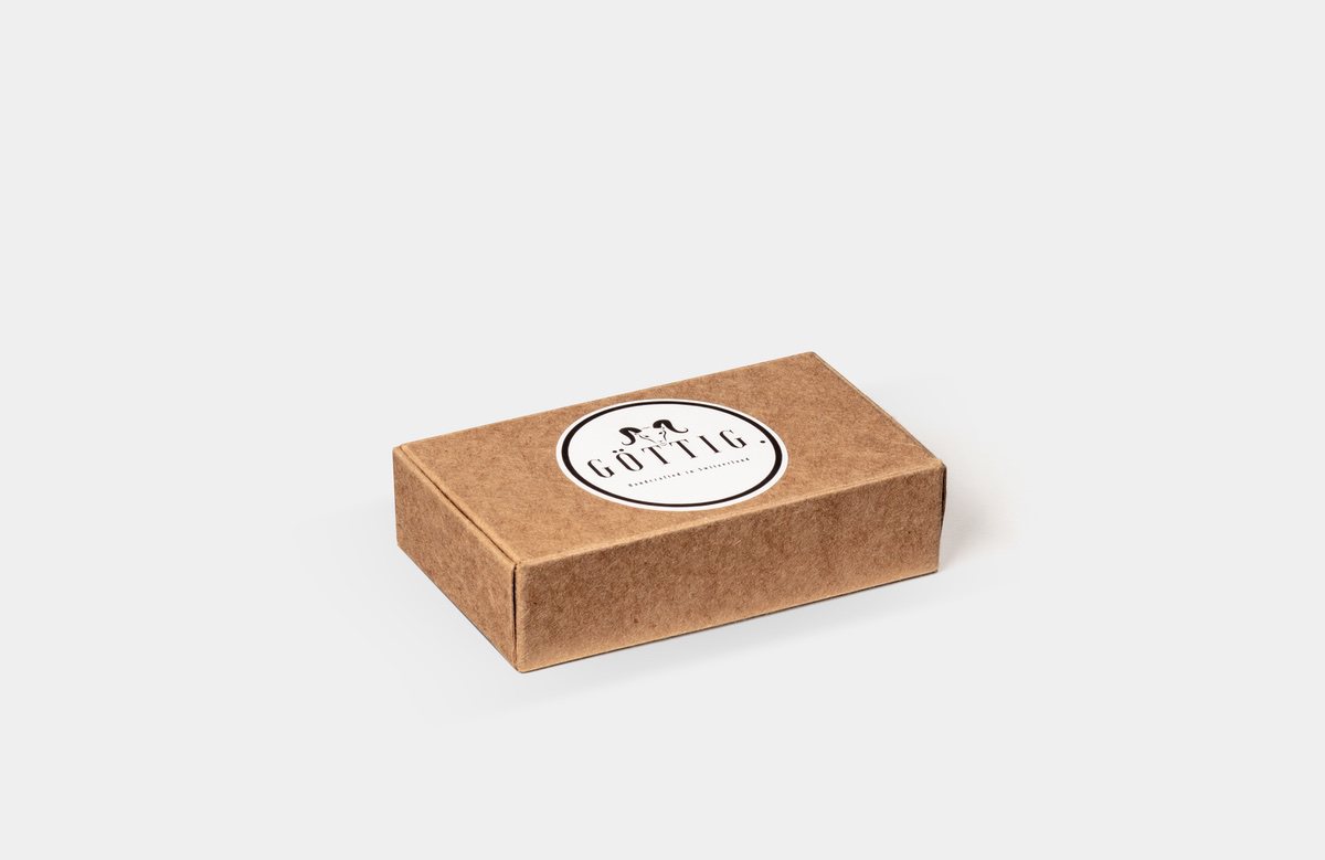 cardholder black in small carton box closed