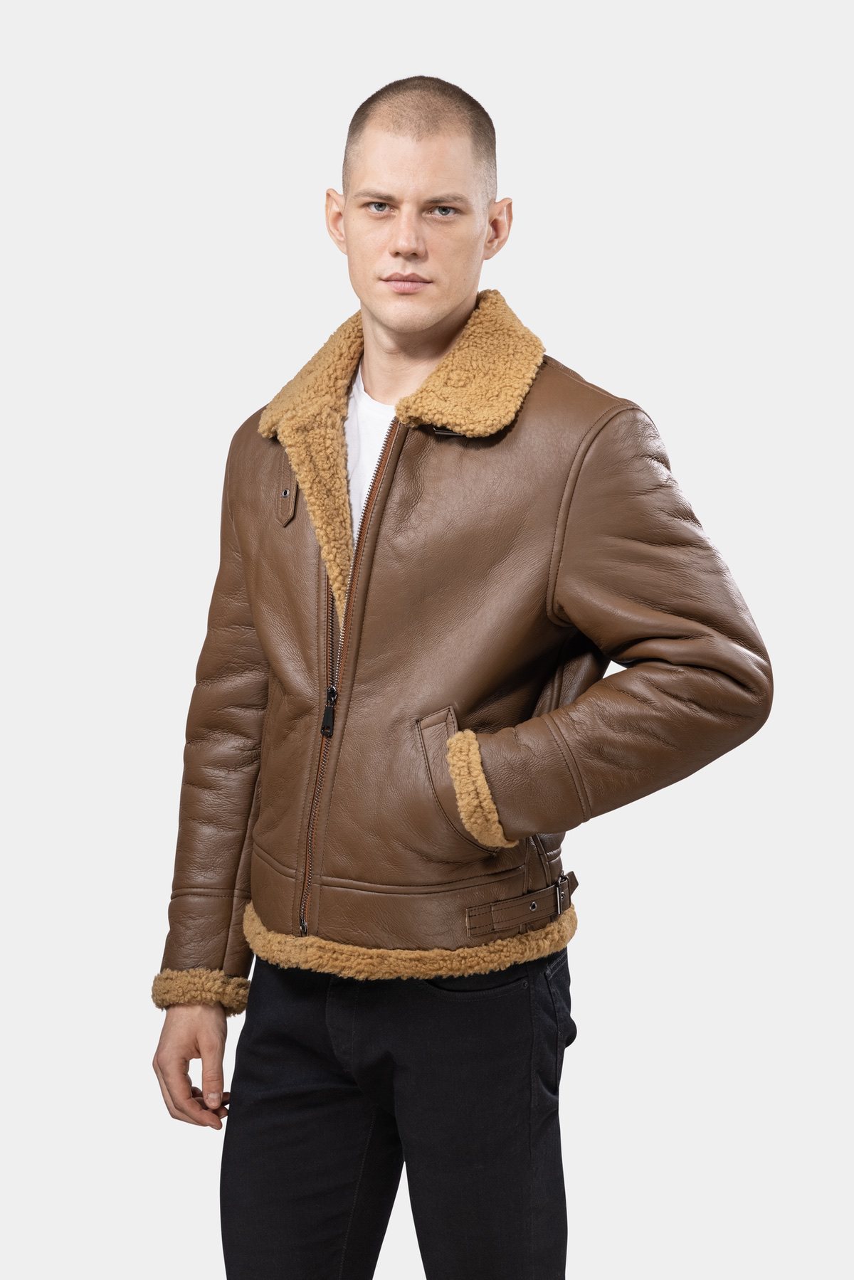 leather jacket camel goettig8